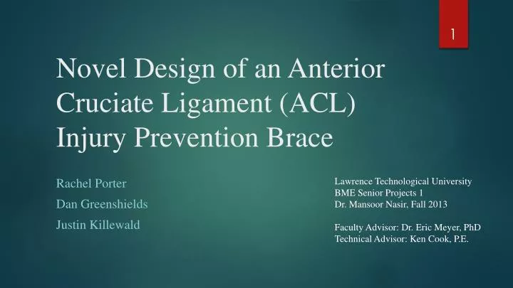 novel design of an anterior cruciate ligament acl injury prevention brace