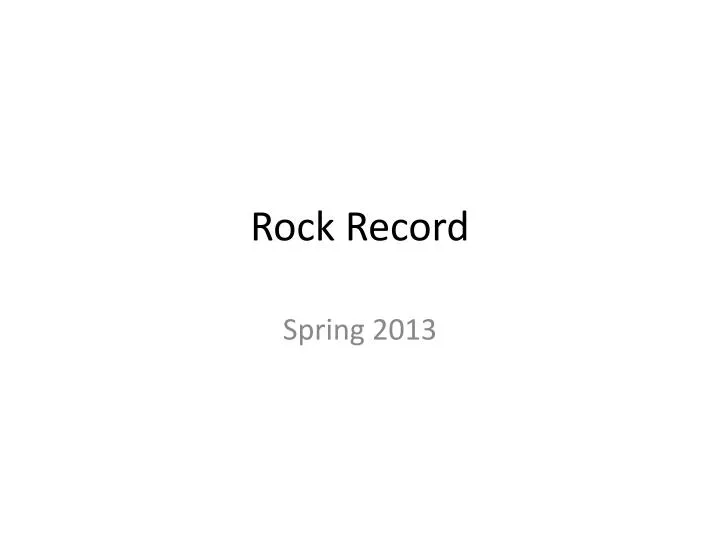 rock record