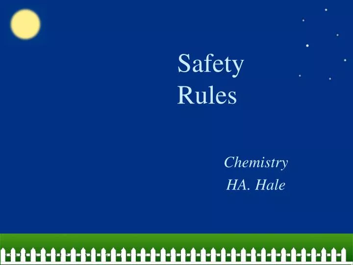 safety rules