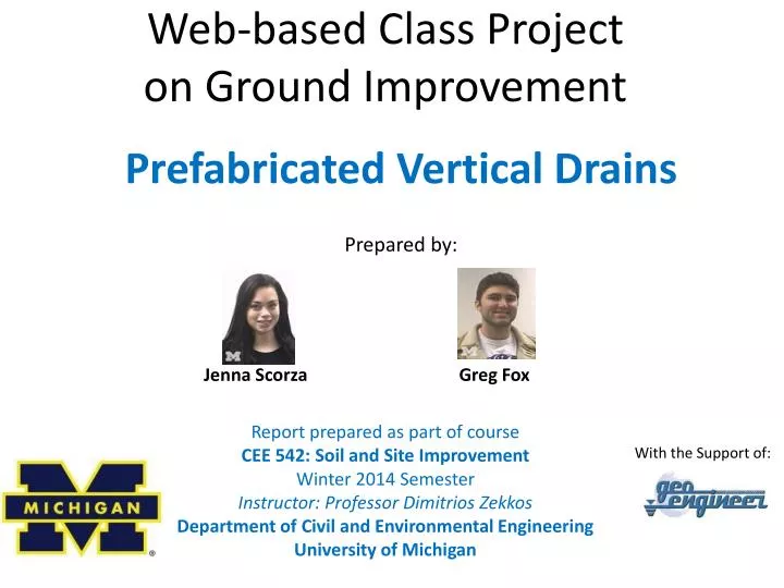 web based class project on ground improvement