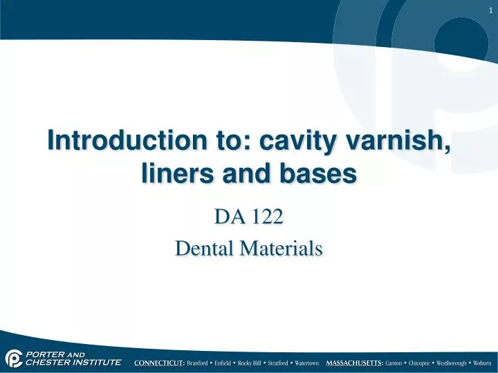 introduction to cavity varnish liners and bases