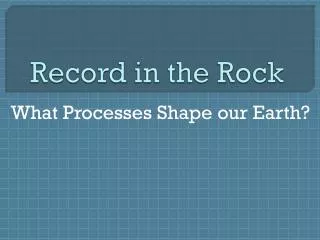 Record in the Rock