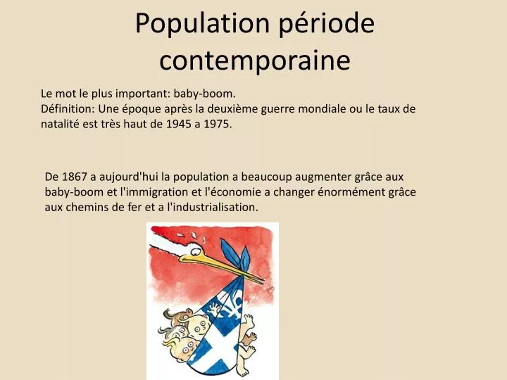 population p riode contemporaine