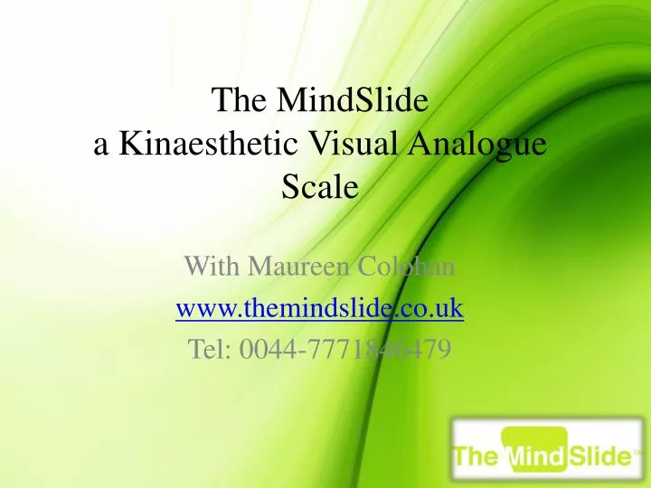 the mindslide a kinaesthetic visual analogue scale