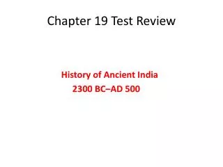 Chapter 19 Test Review