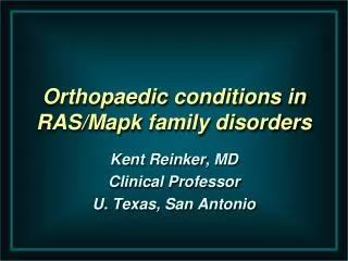 Orthopaedic conditions in RAS/ Mapk family disorders