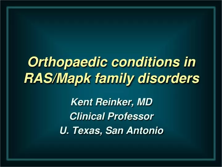 orthopaedic conditions in ras mapk family disorders