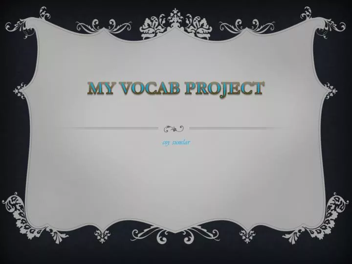 my vocab project