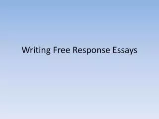 writing free response essays