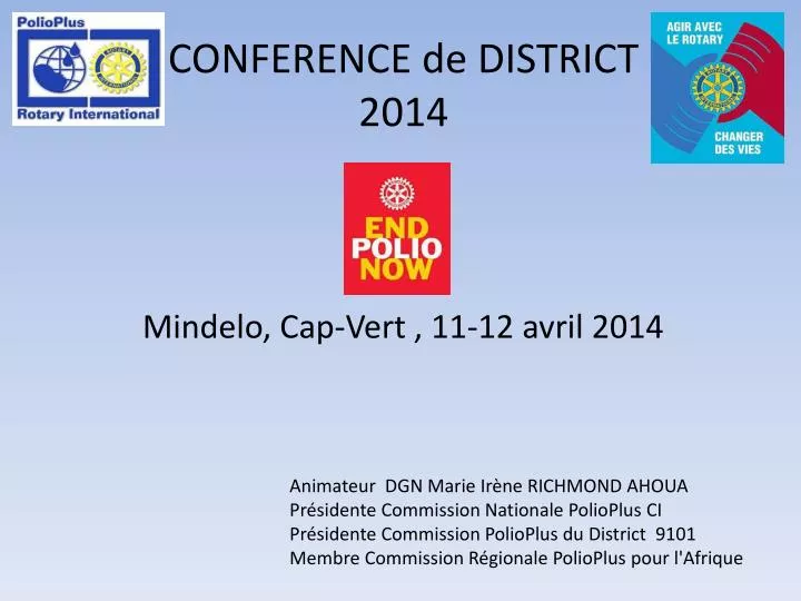conference de district 2014
