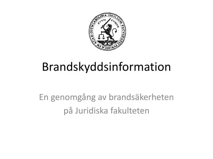 brandskyddsinformation