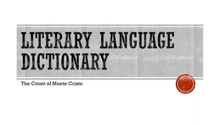 literary language dictionary