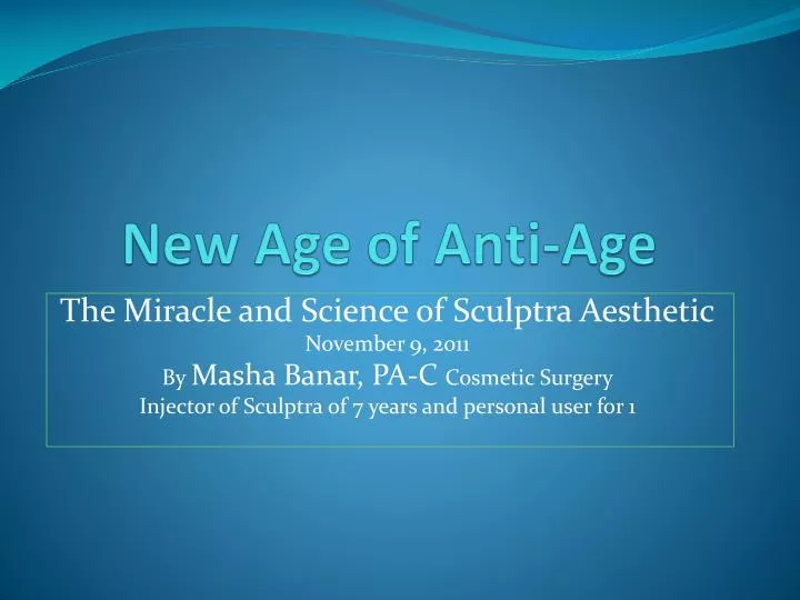 new age of anti age