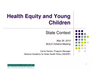 Health Equity and Young Children