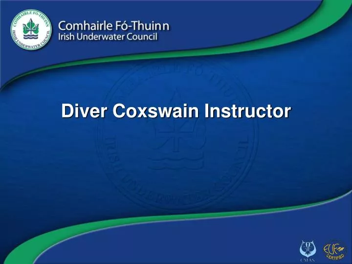 diver coxswain instructor