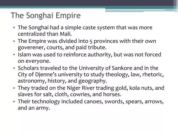 the songhai empire