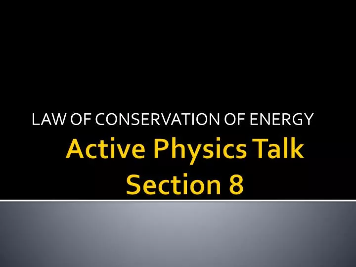 law of conservation of energy