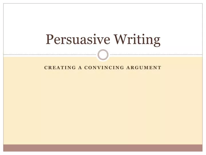 persuasive writing