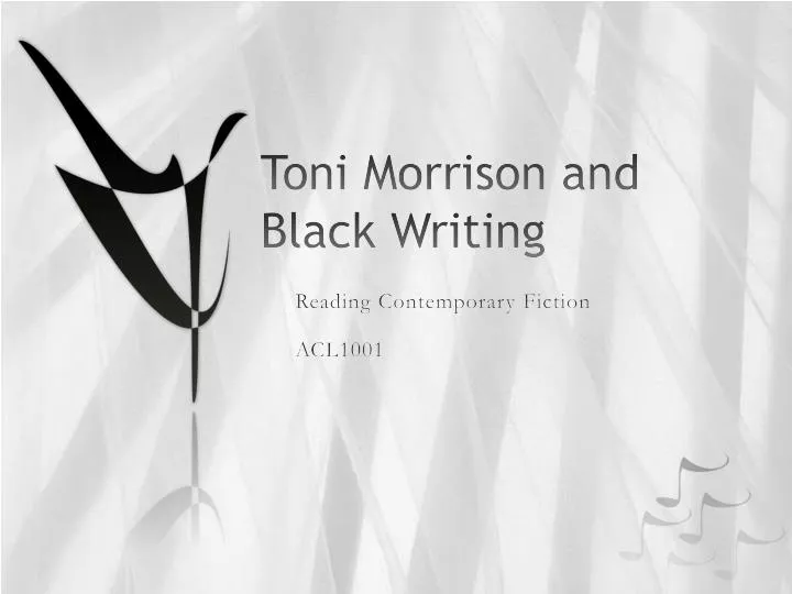toni morrison and black writing