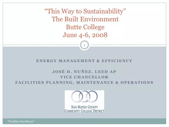 this way to sustainability the built environment butte college june 4 6 2008