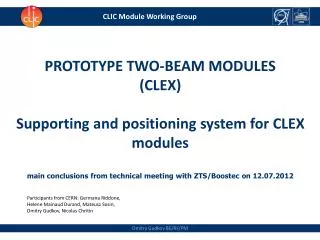 CLIC Module Working Group