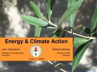 Energy &amp; Climate Action