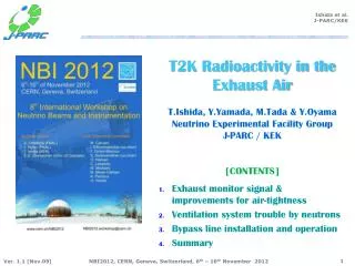 Exhaust monitor signal &amp; improvements for air-tightness Ventilation system trouble by neutrons