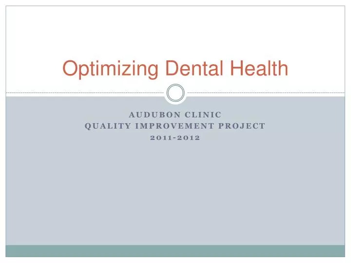 optimizing dental health