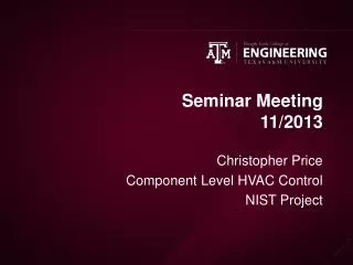 Seminar Meeting 11/2013