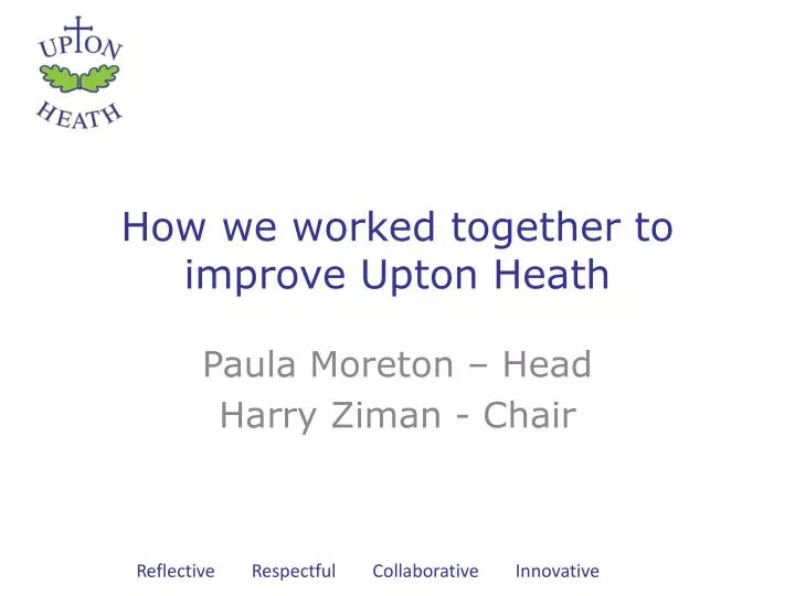 how we worked together to improve upton heath
