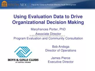 Using Evaluation Data to Drive Organizational Decision Making