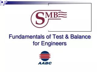 Fundamentals of Test &amp; Balance for Engineers