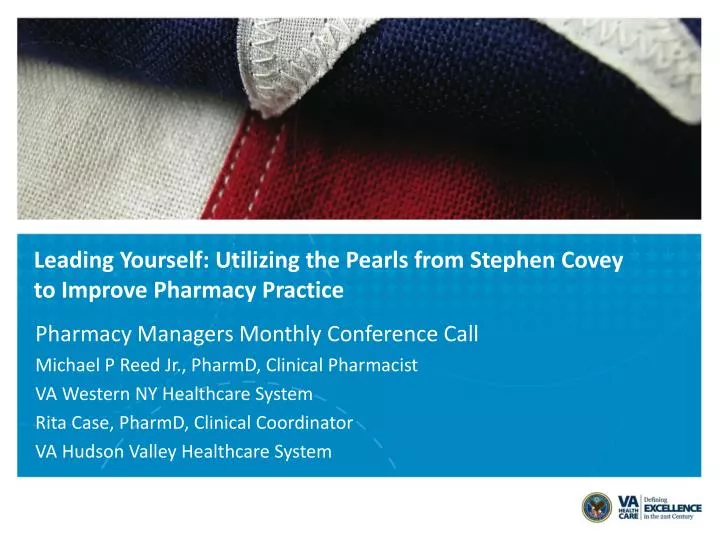leading yourself utilizing the pearls from stephen covey to improve pharmacy practice