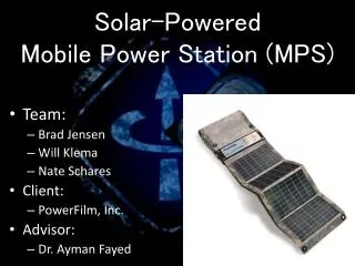 Solar-Powered Mobile Power Station (MPS)