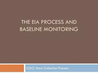 The EIA Process and Baseline monitoring