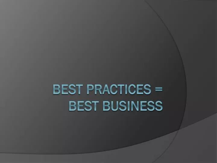 best practices best business