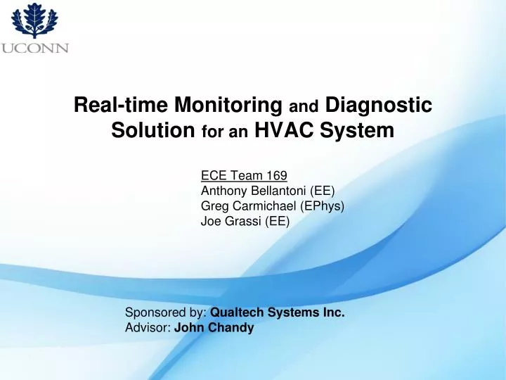 real time monitoring and diagnostic solution for an hvac system