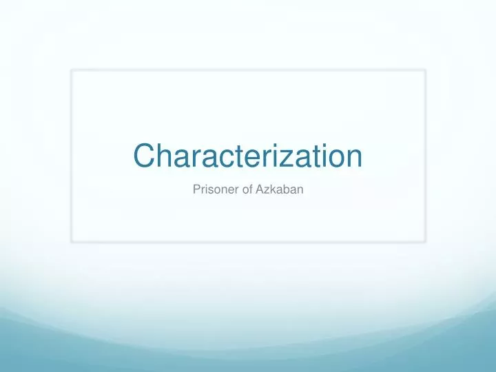 characterization