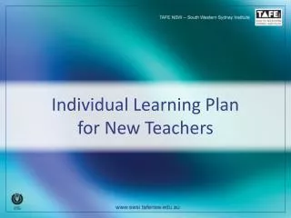 Individual Learning Plan for New Teachers