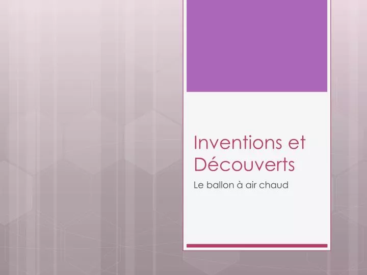 inventions et d couverts