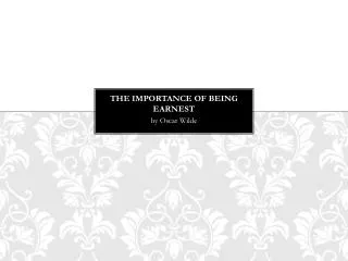 the importance of being earnest