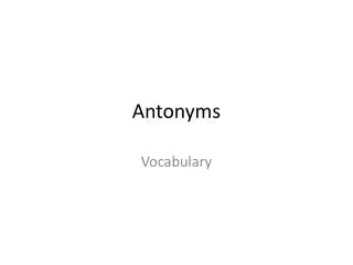 antonyms