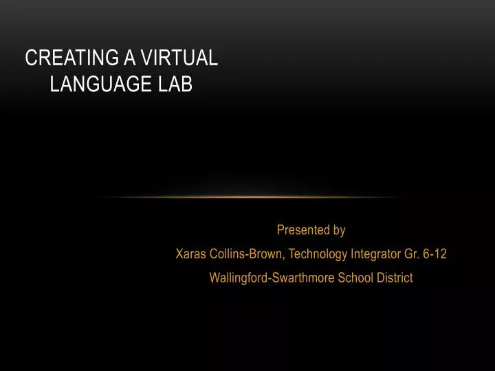 creating a virtual language lab