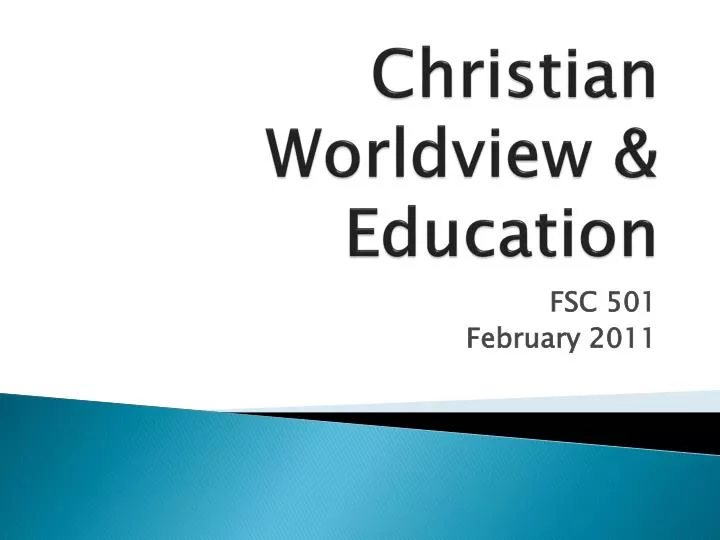christian worldview education