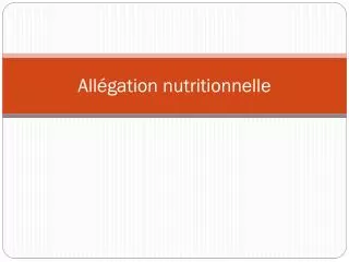 all gation nutritionnelle