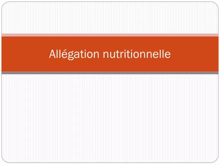 all gation nutritionnelle