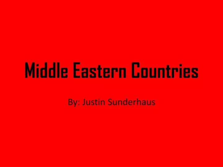 middle eastern countries