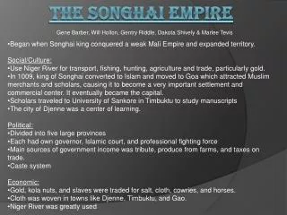 The Songhai Empire