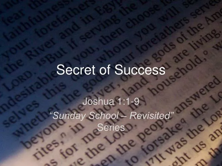 secret of success