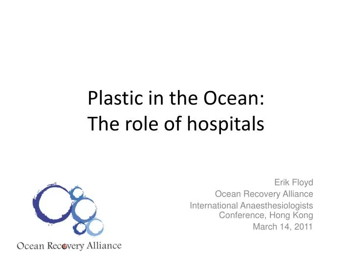 plastic in the ocean the role of hospitals